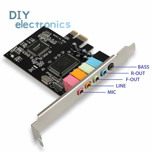 PCI-E PCI Express 6-kanałowa 5.1 CMI8738 Audio Sound Card PC windows7/8 - Zdjęcie 3 z 14