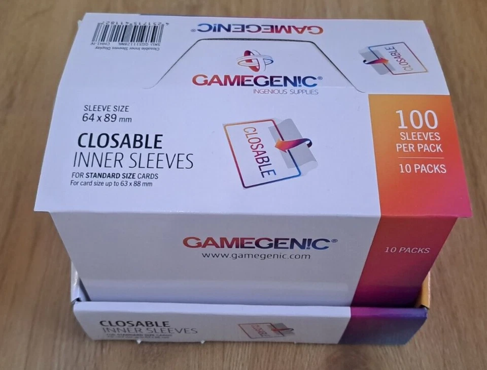 Gamegenic Closable Inner Sleeves 1000 Hüllen 64x89mm für Magic, MTG, Pokemon