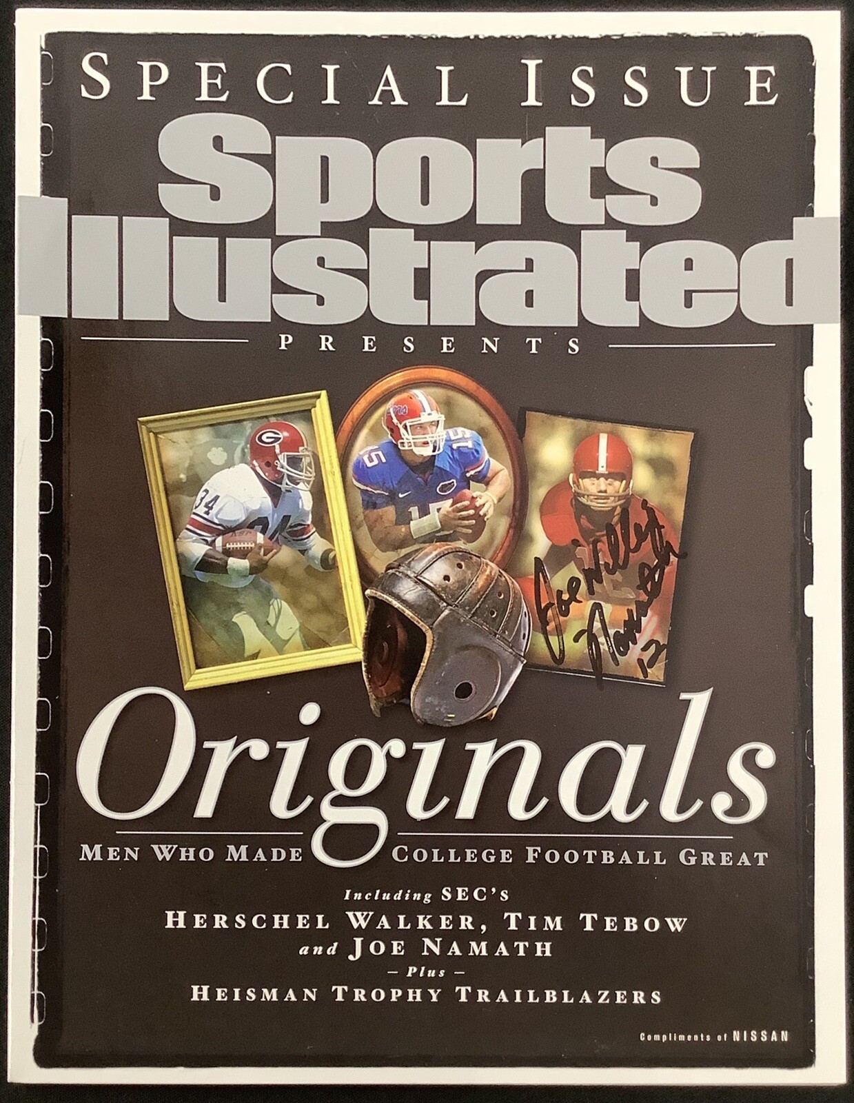 Joe Namath Autographed Signed Alabama Crimson Tide Sports Illustrated 2010 Heisman Comm No Label Crimson Auto JSA 