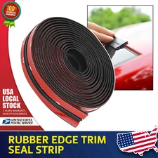 10Ft Length 3M Tape Cut Seal Black Rubber Flat Edge Fender Flare Trim Kit Gasket