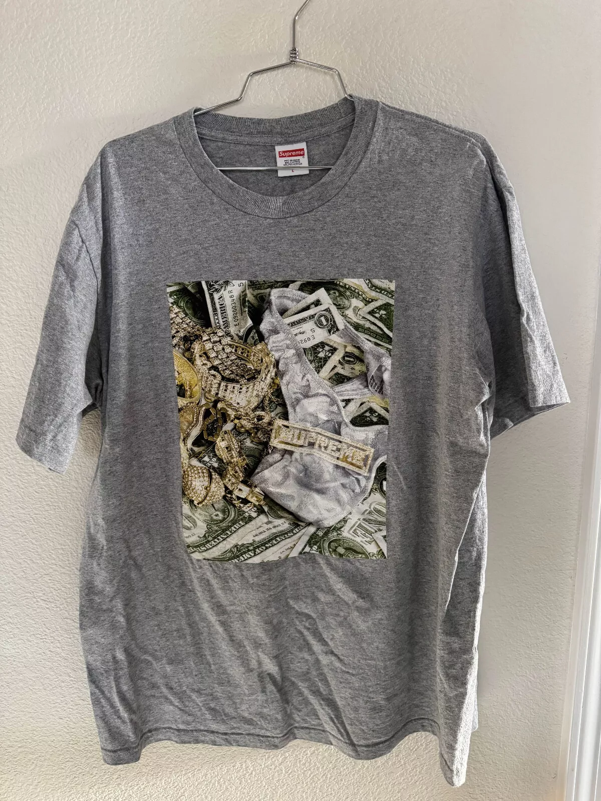T shirt homme Supreme Bling SS20 gris grande taille