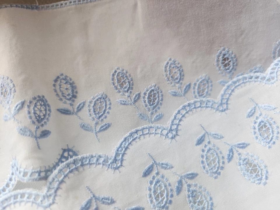 bordure galon feston bleu broderie au mètre sur 8,5 cm B6 - Photo 3/4