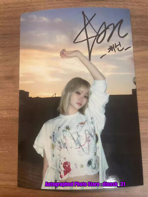 LE SSERAFIM] ChaeWon Autographed PHOTO Hand Signed Photo K-POP