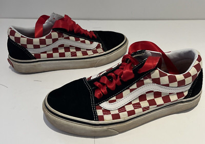 Vans Checkerboard Sneaker Wildleder & Canvas rot & weiß Gr. UK 5,5 507452 Unisex