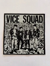Vice Squad Cloth Patch Sew On Badge Punk Rock  Approx 4.5" X 4.5" (CP17)