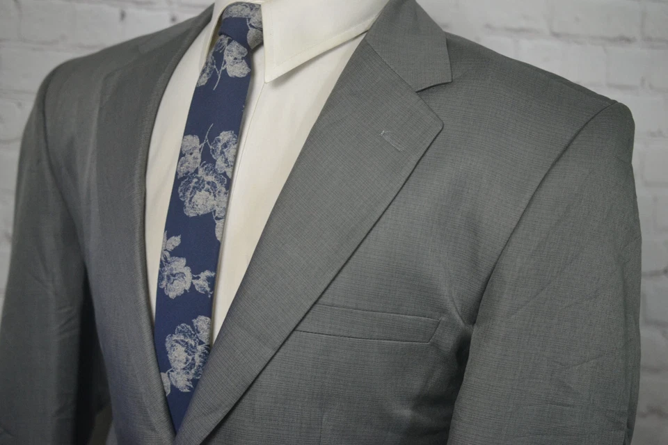 Traje de 2 piezas Bentley para hombre gris lana calce clásico chaqueta 42R pantalón 39x28 Foto 2 de 4