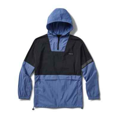 PRIMITIVE Men's BALDWIN Windbreaker Pullover Jacket - Blue - XXL - NWT