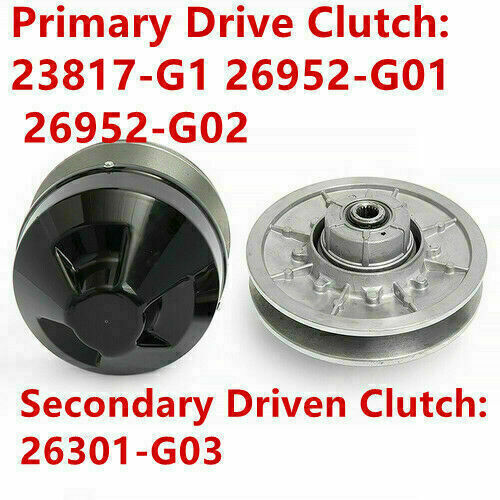 Drive Clutch + Driven Clutch for EZGO 4Cycle TXT Gas 9124 Golf Cart