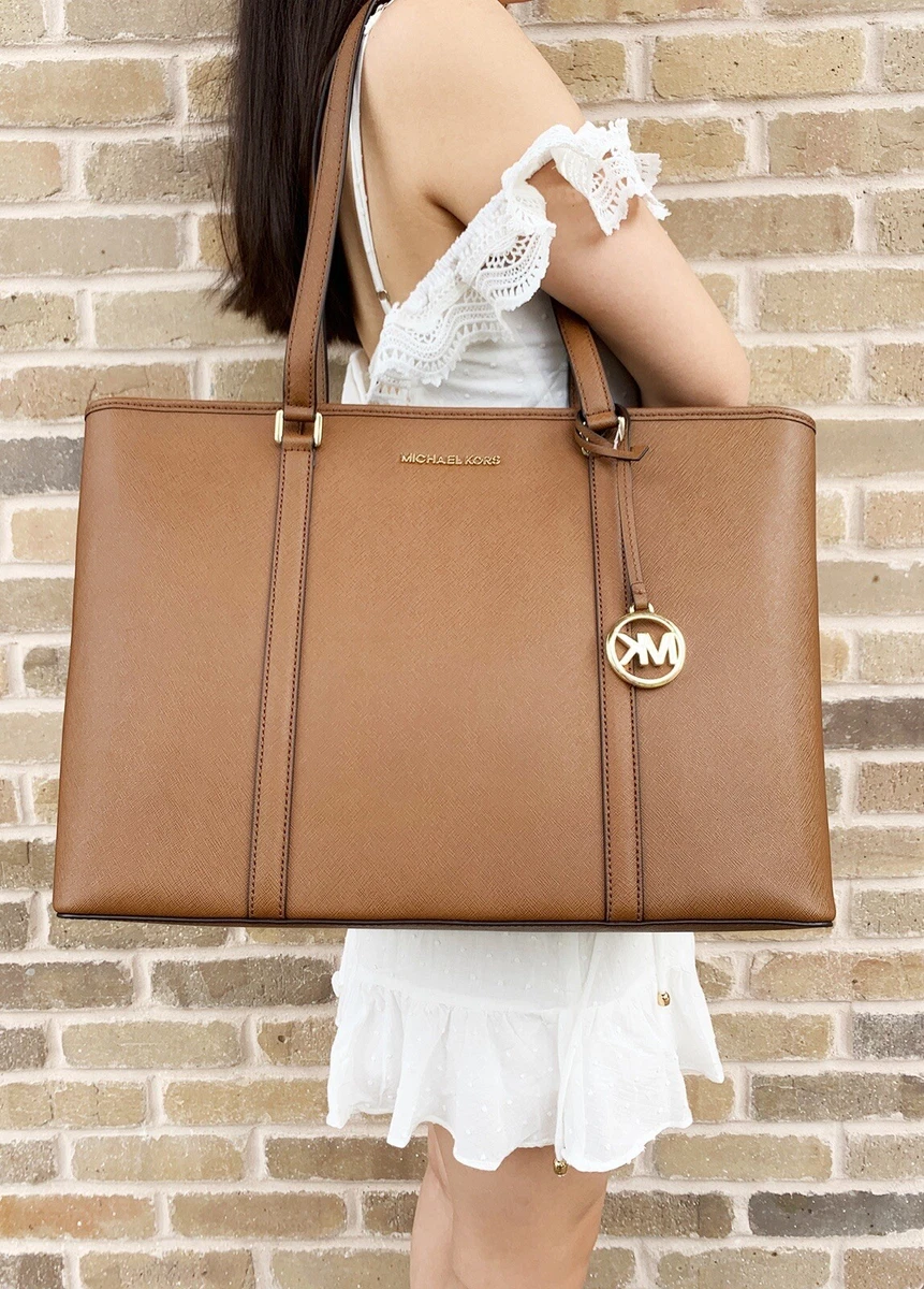 Michael Kors Large Sady Tote Purse - Brown