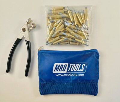 50 Genuine 3/16 Zephyr Kwik-Lok Clecos + Cleco Pliers & Pouch