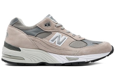 Size 12 - New Balance 991 Made in England Grey White for sale 