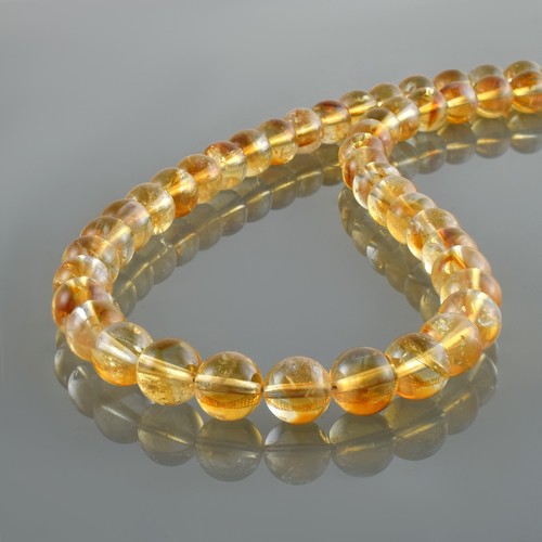 Bracelet Vintage Perles Et Strass Jaune Doré - Lien 7, Occasion, Style Chaîne