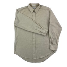 Vintage Sears Roebuck Shirt Mens 16.5 34/35 Beige Oxford Button Up Corpcore USA