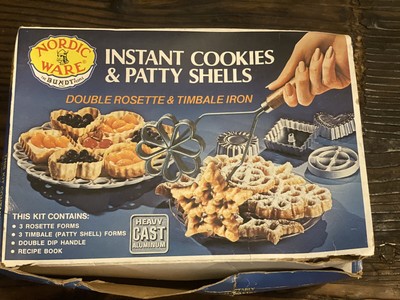 Vintage Nordic Ware Double Rosette & Timbale Iron cookies & Patty Shell-Used