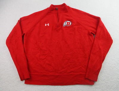 Under Armour Utah Utes Merino Sweater Womens XXL Loose Red Wool Pullover *READ*