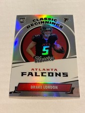 2022 CLASSICS PREMIUM DRAKE LONDON CLASSIC BEGINNINGS SILVER PRIZM ROOKIE FALCON