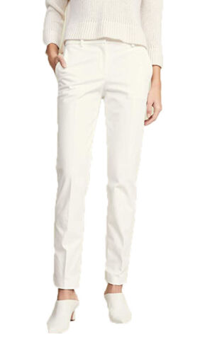 THEORY Womens Straight Trousers Double Stretched White Size US 6 I1104205 - Picture 1 of 11