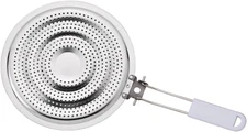 Heat Diffuser Reducer Flame Guard with Removable Handle, Stainless Steel