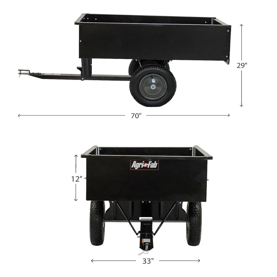AgriFab 750Pound Max Utility Tow Behind Dump Cart, Black eBay