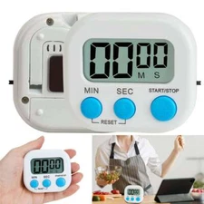 1-5pcs LCD Digital Kitchen Cooking Timer Count Down Up Clock Loud Alarm Magnetic