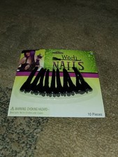 Witch Black Nails Scary Adult Halloween Costume Accessory