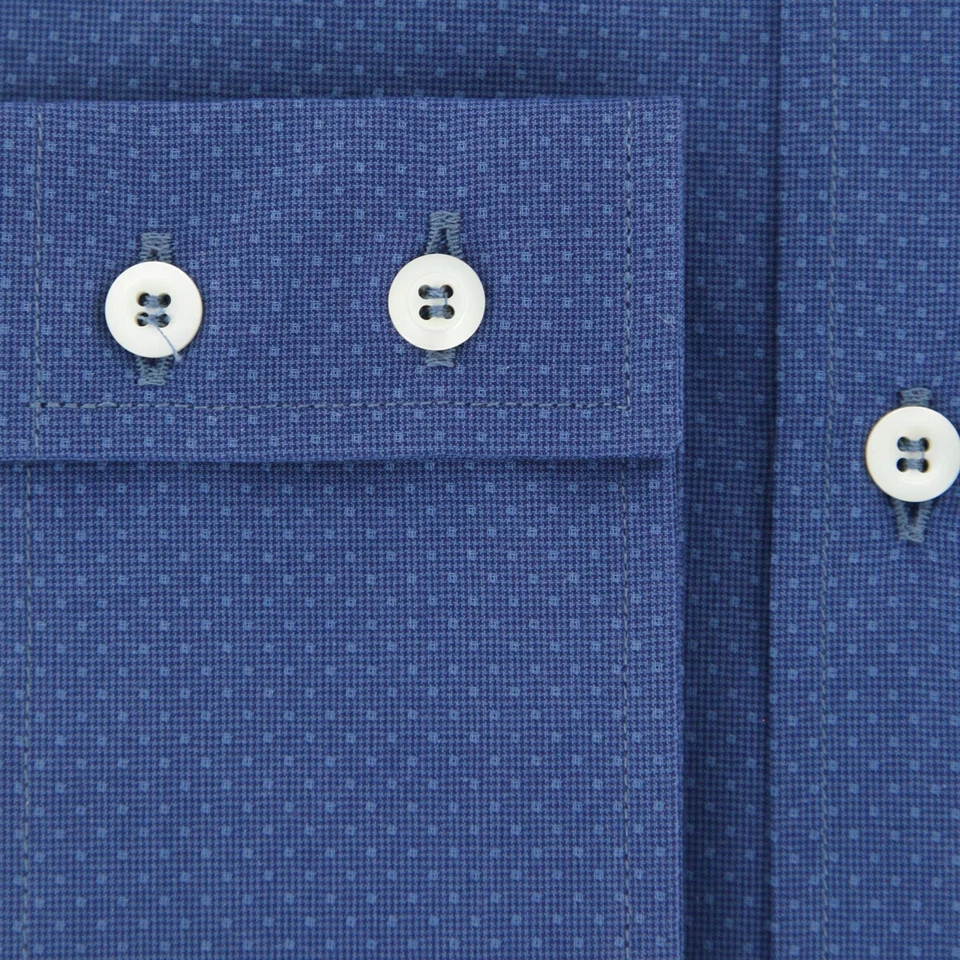 Camisa Brunello Cucinelli Azul Lunares - Completa - M/M - (MG6728C17) Foto 3 de 4