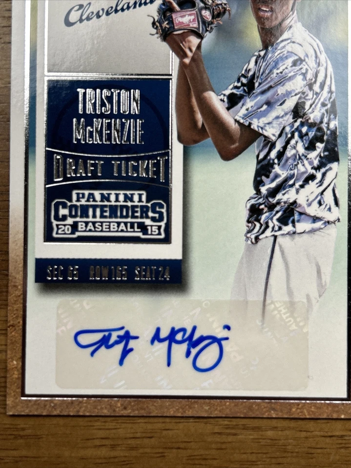 Triston McKenzie 2015 Contenders Draft Ticket Auto #27 Cleveland Guardians - Image 2 of 3
