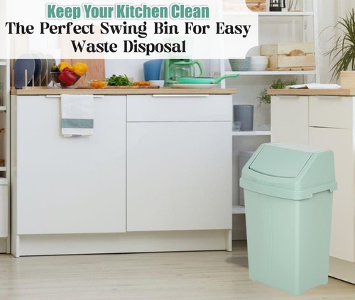 60L Hipster Laundry Basket + 25L Swing Top Bin Kitchen Garden - Silver Sage - Picture 17 of 24