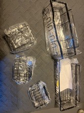 Adhesive Shower Caddy, 5 Pack Rustproof Stainless Steel Bath XL size Black