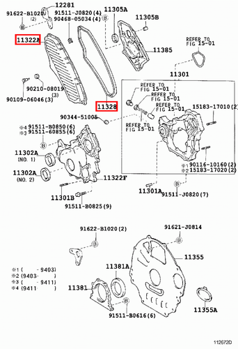 Genuine LandCruiser HDJ100 1HD T 4.2 Diesel Timing Belt Cover w Pad Gasket - Picture 18 of 18