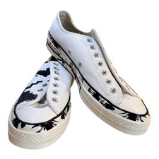 Converse Hybrid Floral Low Top Trainers Cream Womens UK 9 571580C