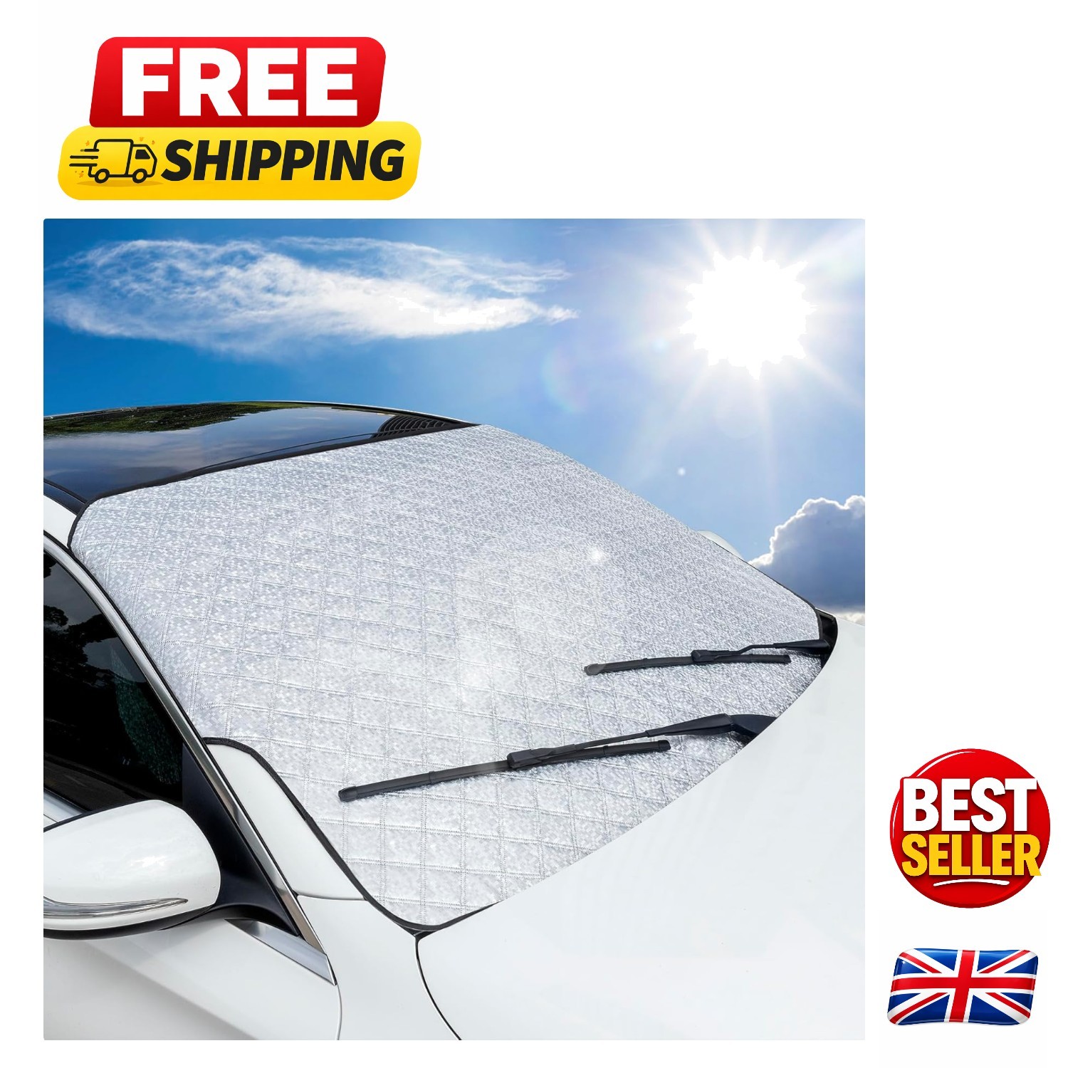 Versatile Ultra-Thick Windscreen Cover - Protect against Frost & UV 140x90cm