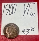 1900  Indian Head Cent Penny (VF) Very Fine Condition! ENN Coins