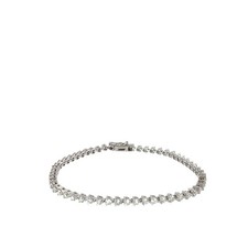 Diamond Tennis Bracelet Set in 18ct White Gold With 2.20ct