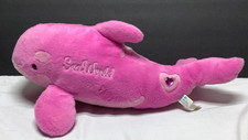 Sea World Pink Orca 17" Plush Stuffed 2012 Killer Whale Heart Jewel Marine