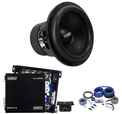 Sundown Audio X-15 V.3 D1 15'' 2500 Watt RMS Car Subwoofer+Mono Amplifier+Amp Kit