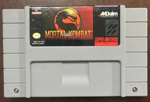 Mortal Kombat MK 1 Super Nintendo SNES Original Authentic Game