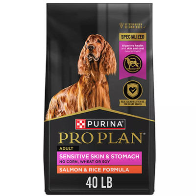 NEW Purina Pro Plan Sensitive Skin & Stomach Dog Food 40 Lb Salmon & Rice Adult