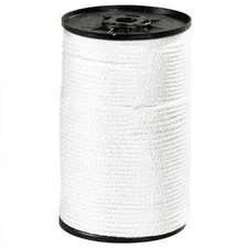 1/4" White Solid 1,150 lb Braided Nylon Rope, Single Roll