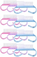 12-Pack Handle Grip Nail Brush Assorted Color , Fingernail Scrub Cleaning Brushe