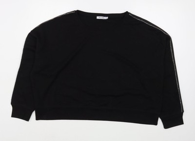 Alice Collins Damen Pullover Sweatshirt schwarz Polyester Größe 20 Pulli