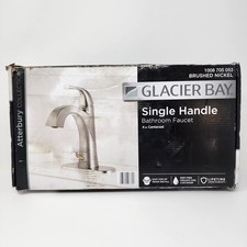 Glacier Bay Atterbury Single Handle Bathroom Faucet Centerset Brushed Nickel, A