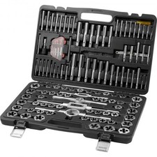 Tap and Die Set,116-Piece Include Metric and SAE Size,Bearing Steel Taps and Die