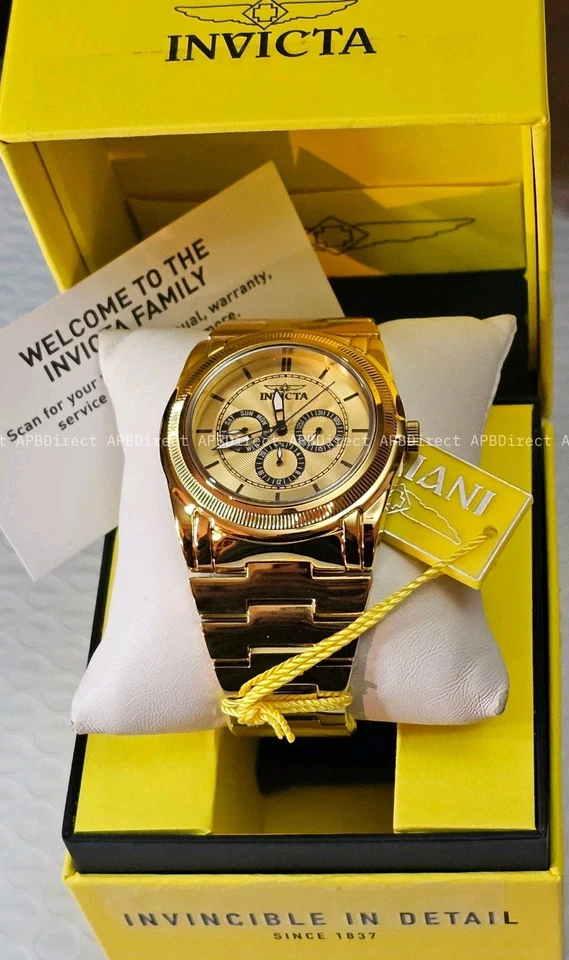 Invicta - Pro Diver - ULTRA SLIM - Gold Plated Case & Bracelet mens Watch - image 2 of 4