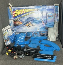 VTG HO MARCHON Sky Fighter Set Electric Air Combat Slot Car Plane INCOMPLETE