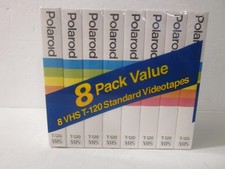 Polaroid T-120 Supercolor Blank Videocassette - 8 Pack VHS - Sealed New