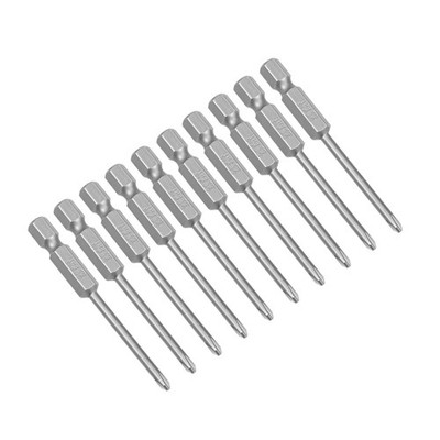 10 Stück 1/4 Zoll Sechskantstange 65 mm lang Kreuzschlitz 3PH1 magnetisch S2 Schraubendreher Bohrer