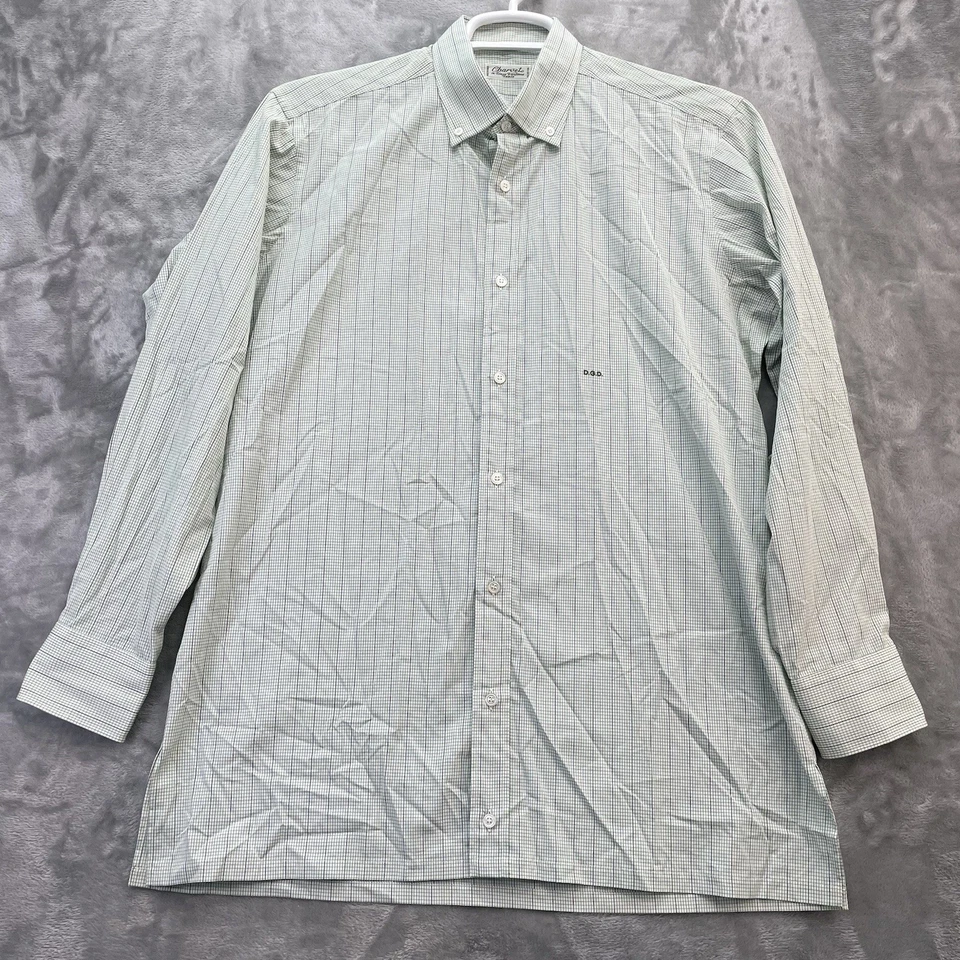 Camisa CHARVET Paris Para Hombre Talla L-XL Diseñador Francia Premium Dinero Antiguo Cuadros Foto 2 de 4