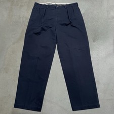 Vintage Polo Ralph Lauren Andrew Pants Mens 37x30 Navy Preppy Pleated Baggy Y2K
