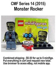 LEGO 71010 Series 14 CMF Monster Rocker minifigure 2015 Complete combined-ship